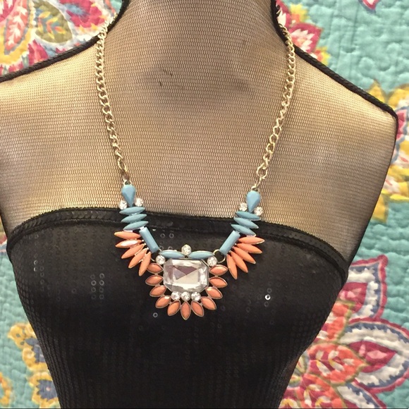 Coral and Turquoise statement necklace! - Picture 4 of 4